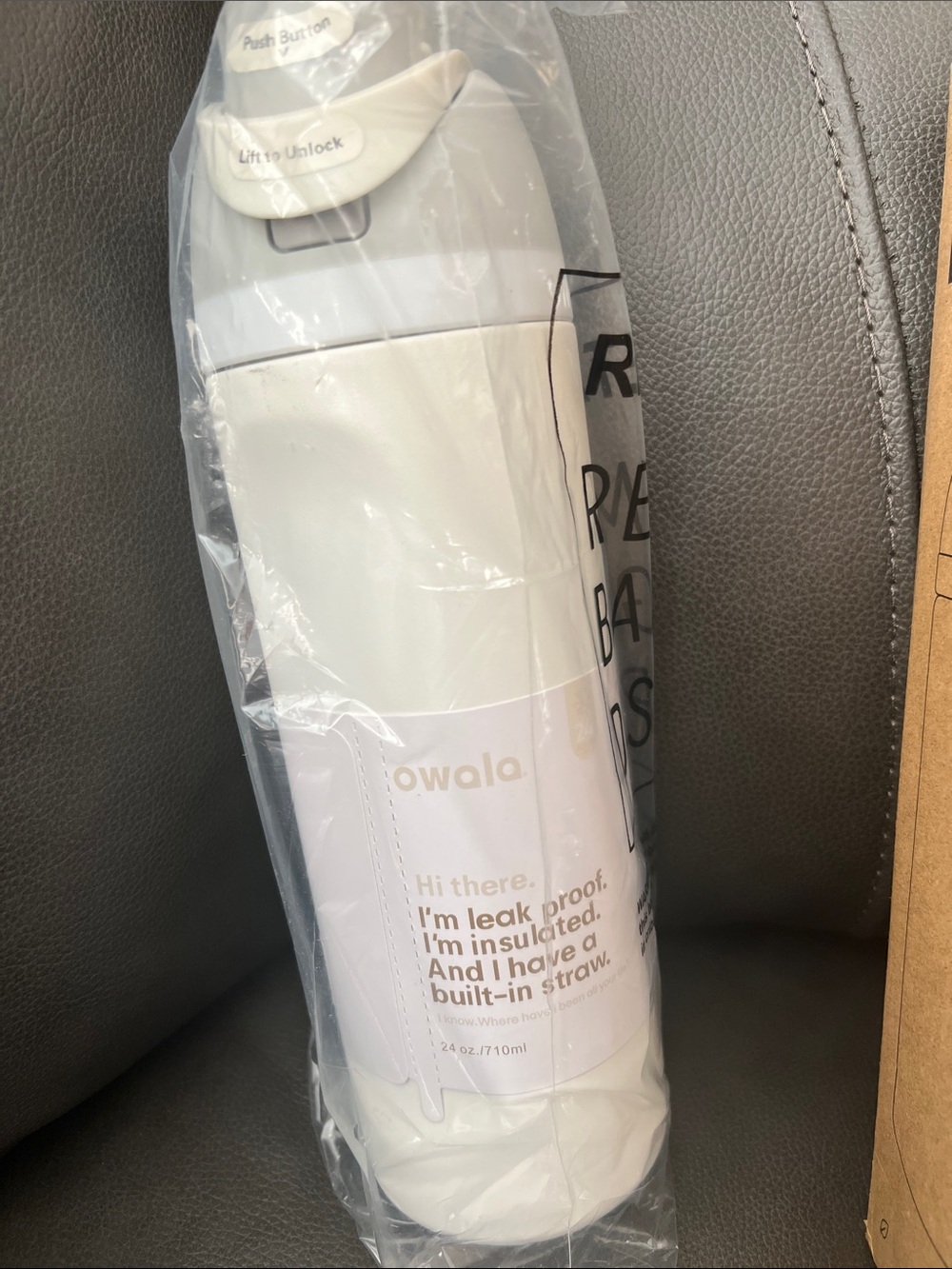 Owala White Insulated Stainless Steel Water Bottle with Built-In Straw - Picture 2 of 8